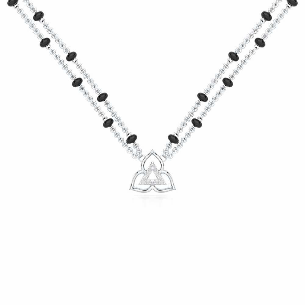 Abhinandan Silver Mangalsutra - White Gold - Image 1
