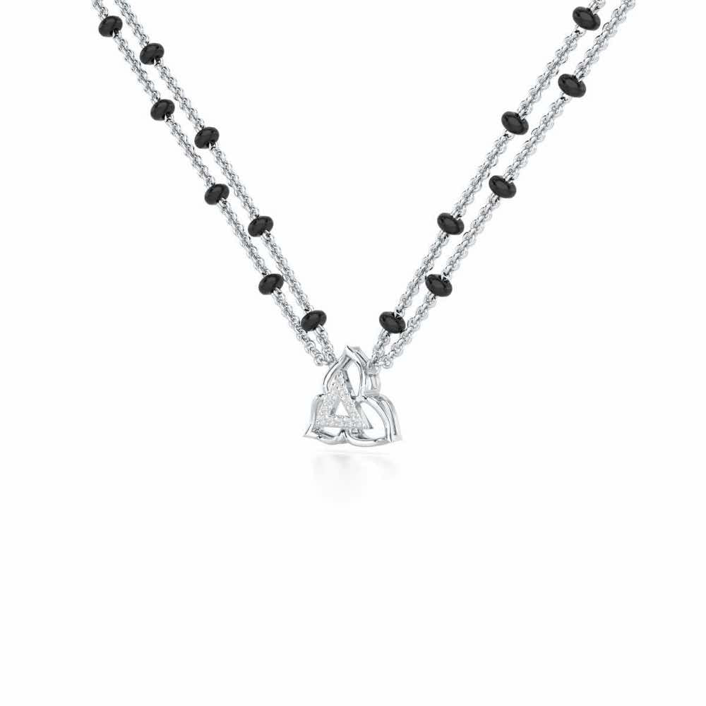Abhinandan Silver Mangalsutra - White Gold - Image 2