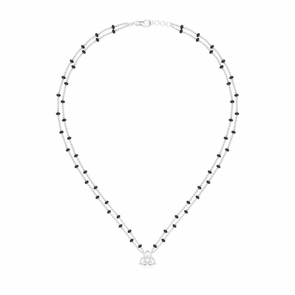 Abhinandan Silver Mangalsutra - White Gold - Image 3