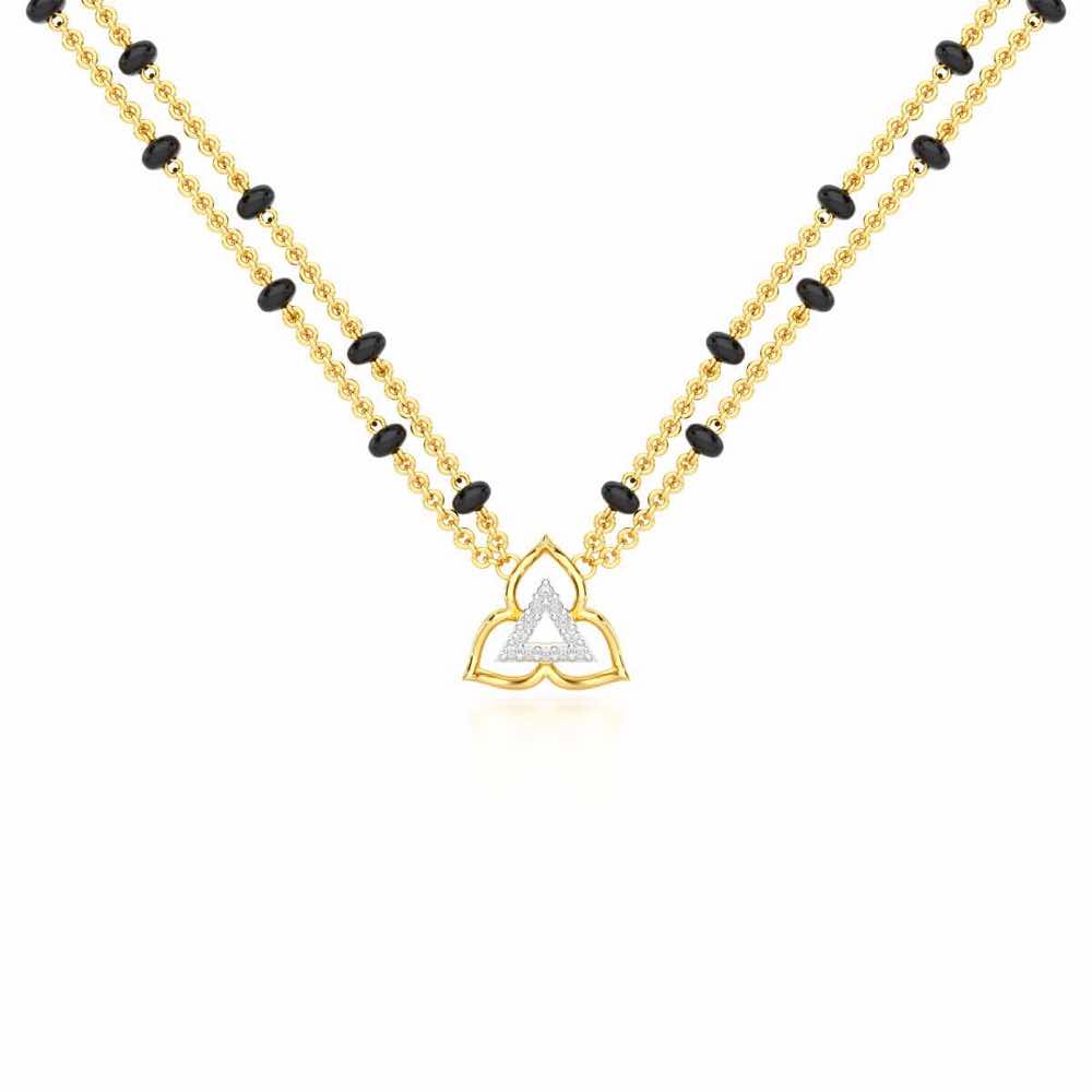 Abhinandan Silver Mangalsutra - Yellow Gold - Image 1
