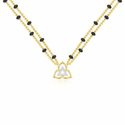 Abhinandan Silver Mangalsutra - Yellow Gold - Image 1