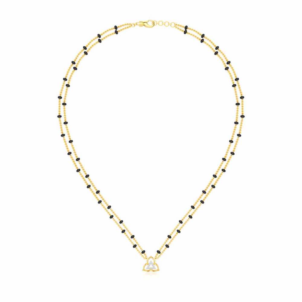 Abhinandan Silver Mangalsutra - Yellow Gold - Image 3