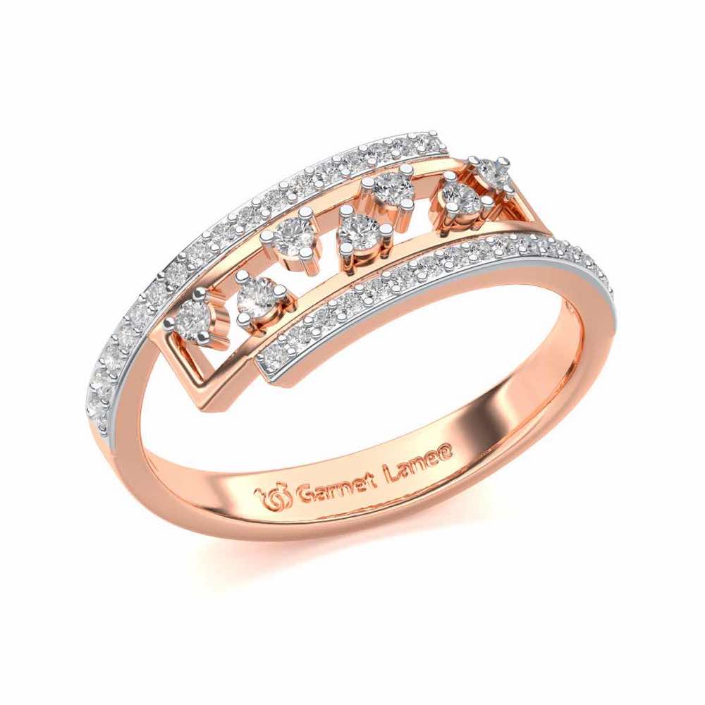 Accord Silver Band Ring - Rose Gold - Image 1