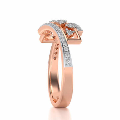 Accord Silver Band Ring - Rose Gold - Image 3