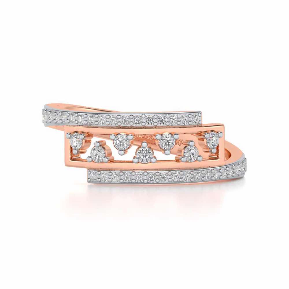 Accord Silver Band Ring - Rose Gold - Image 4