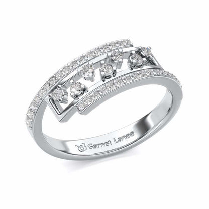 Accord Silver Band Ring - White Gold - Image 1