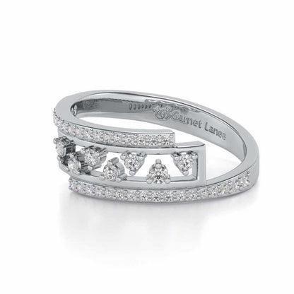 Accord Silver Band Ring - White Gold - Image 2