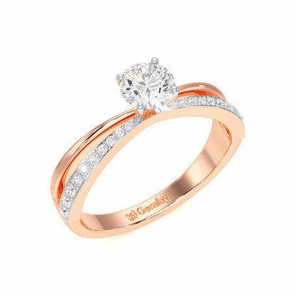 Aceede Solitaire Ring - Rose Gold - Image 1