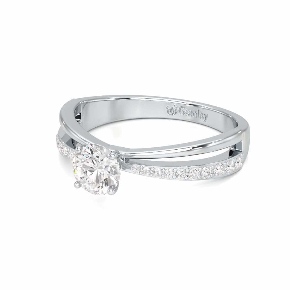 Aceede Solitaire Ring - White Gold - Image 2