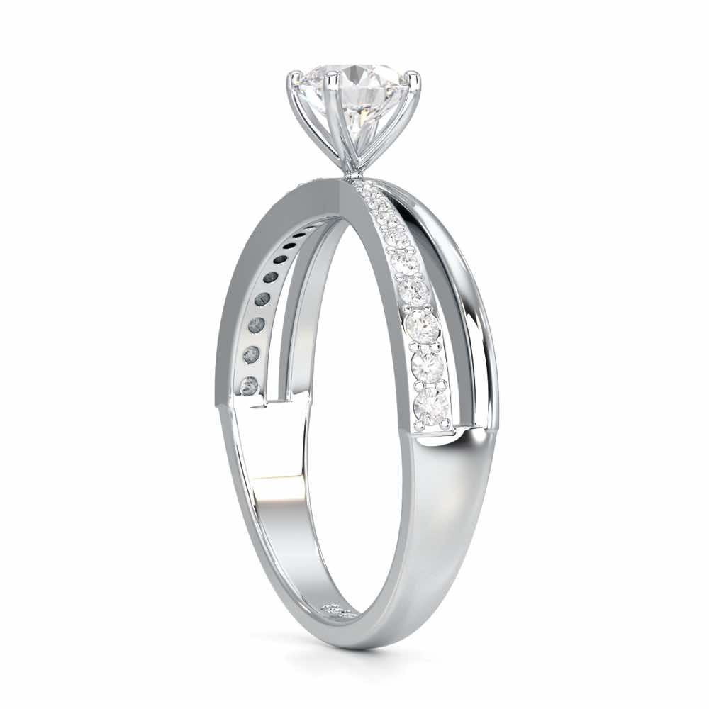 Aceede Solitaire Ring - White Gold - Image 3
