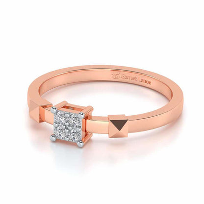 Addhya Silver Ring - Rose Gold - Image 2