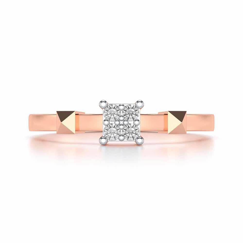 Addhya Silver Ring - Rose Gold - Image 4