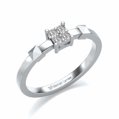 Addhya Silver Ring - White Gold - Image 1