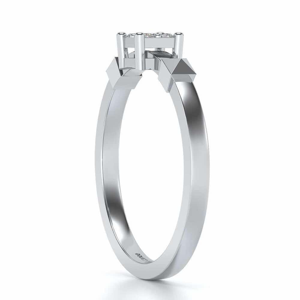 Addhya Silver Ring - White Gold - Image 3