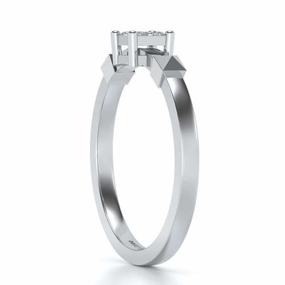 Addhya Silver Ring - White Gold - Image 3