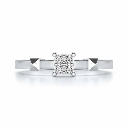 Addhya Silver Ring - White Gold - Image 4