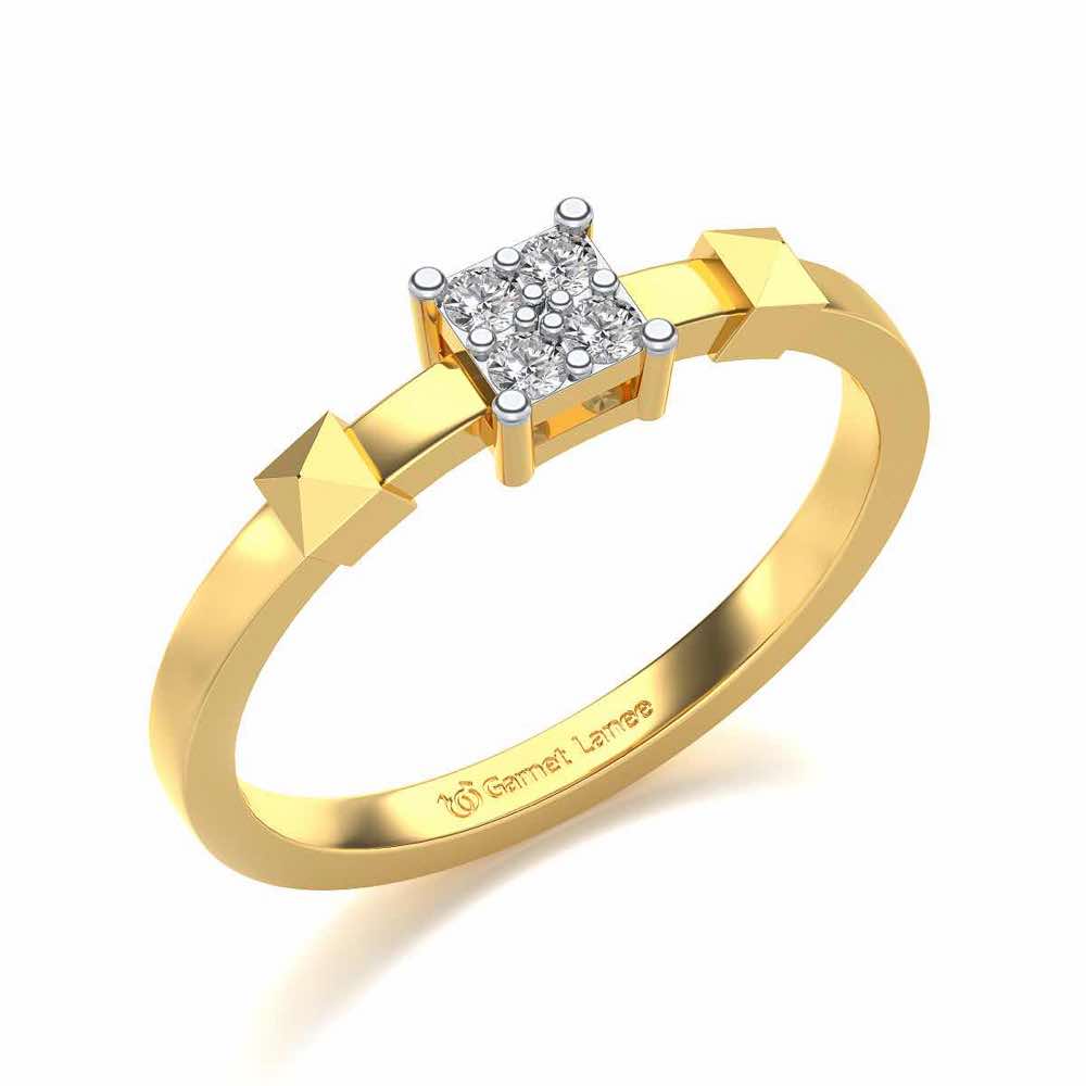 Addhya Silver Ring - Yellow Gold - Image 1