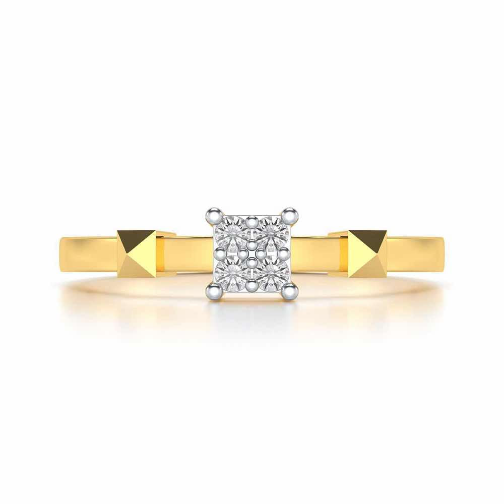 Addhya Silver Ring - Yellow Gold - Image 4