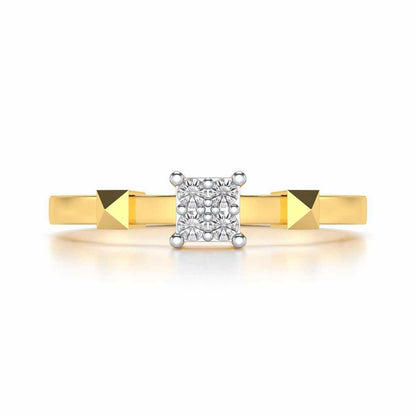 Addhya Silver Ring - Yellow Gold - Image 4