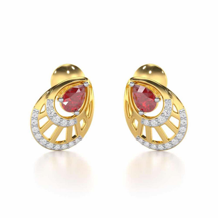 Adele Drop Silver Earrings - Yellow Gold - Image 1
