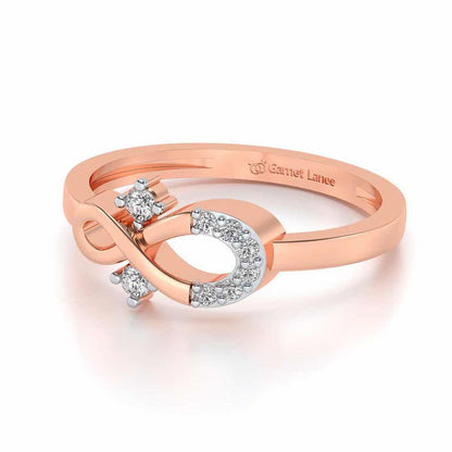 Adhya Silver Ring - Rose Gold - Image 2