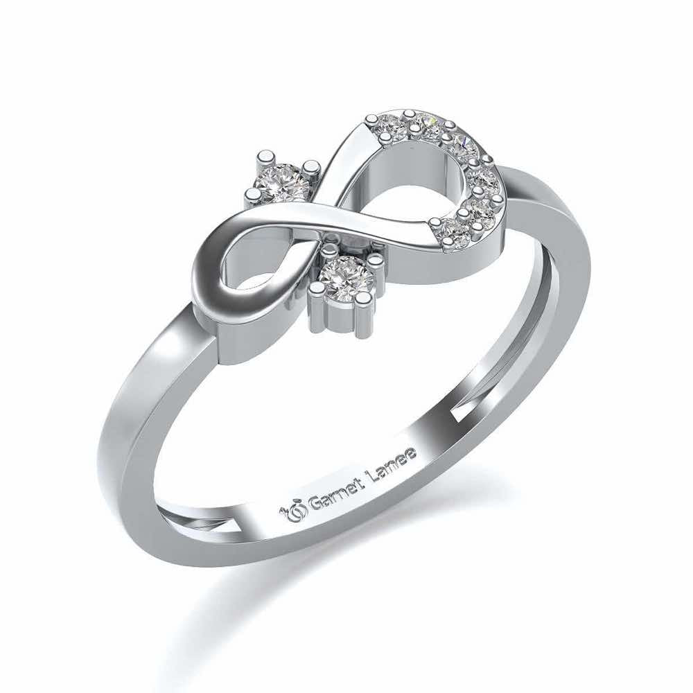 Adhya Silver Ring - White Gold - Image 1