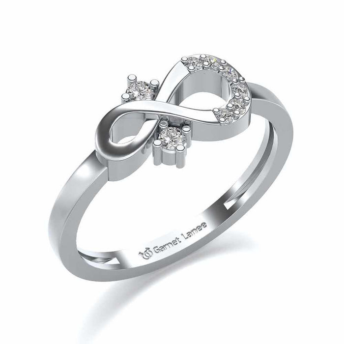 Adhya Silver Ring - White Gold - Image 1