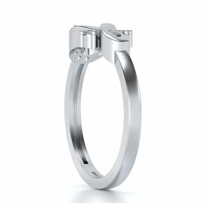 Adhya Silver Ring - White Gold - Image 3
