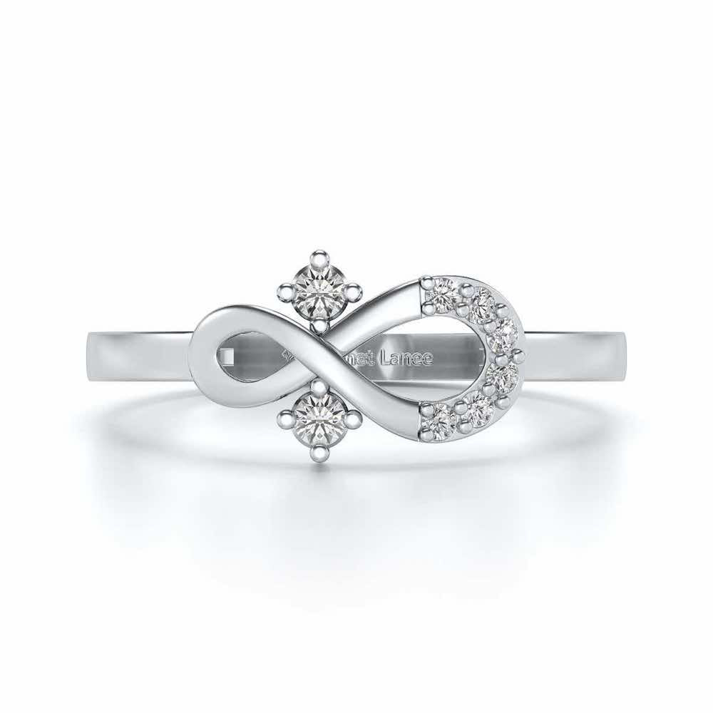 Adhya Silver Ring - White Gold - Image 4