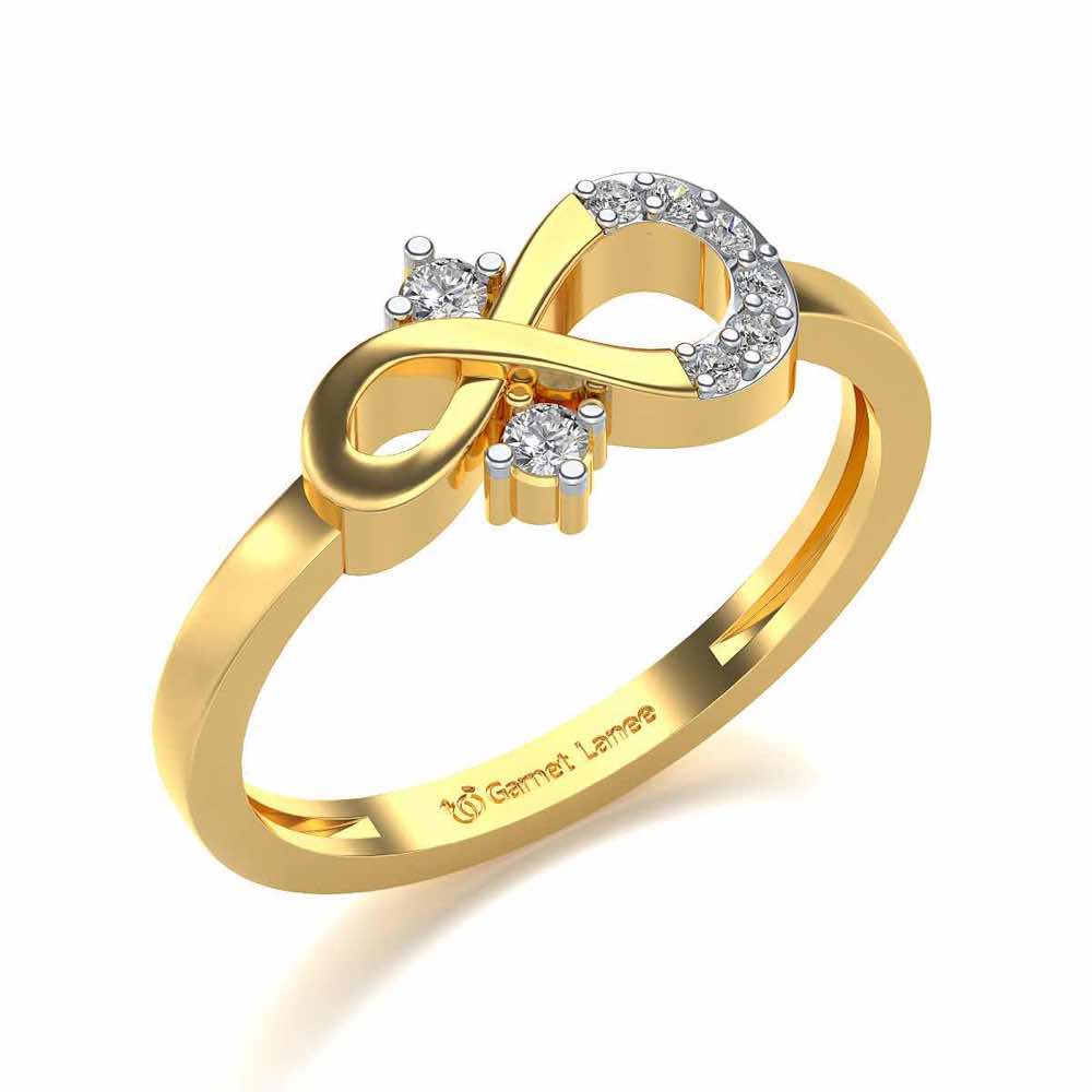 Adhya Silver Ring - Yellow Gold - Image 1