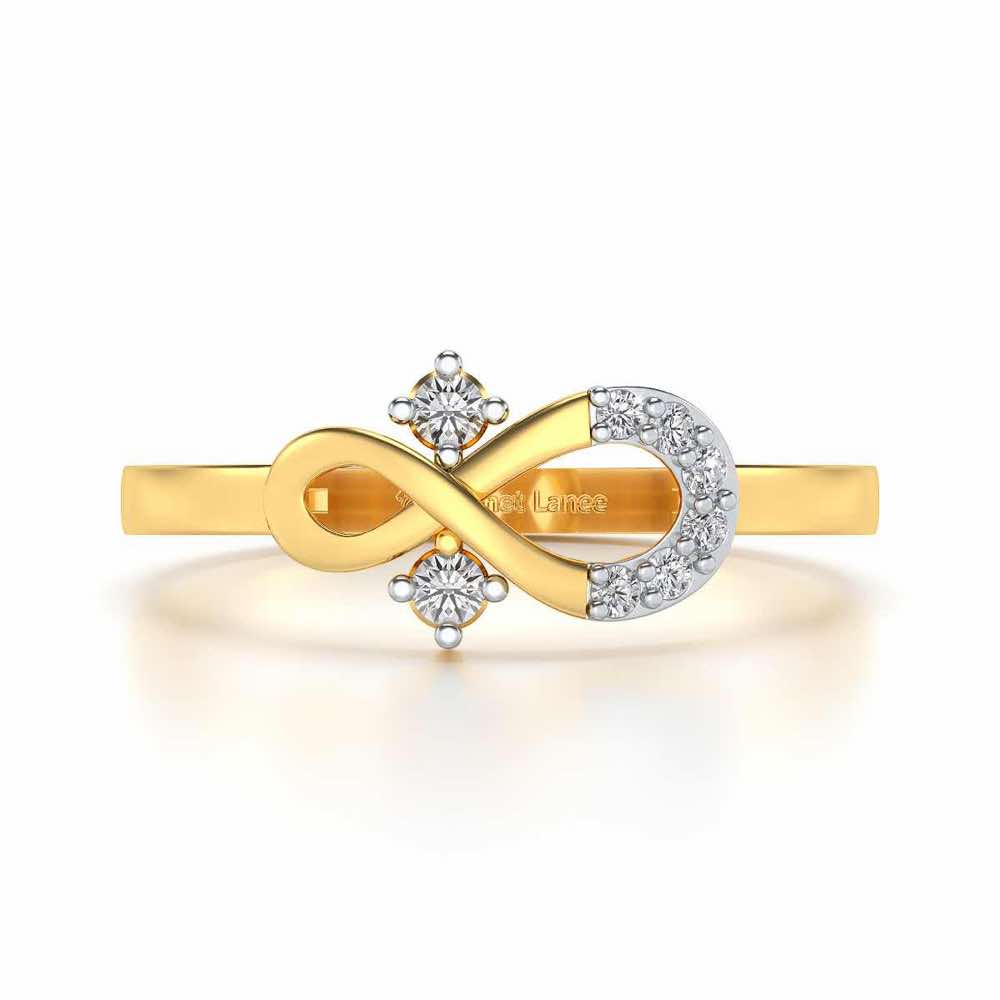 Adhya Silver Ring - Yellow Gold - Image 4