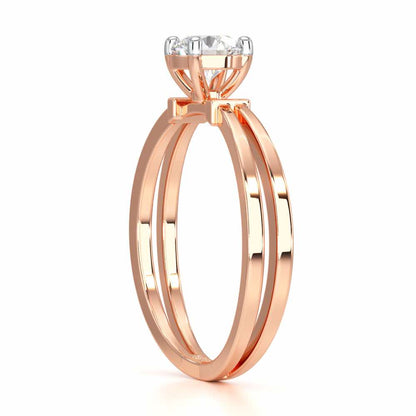 Adorned Solitaire Ring - Rose Gold - Image 3