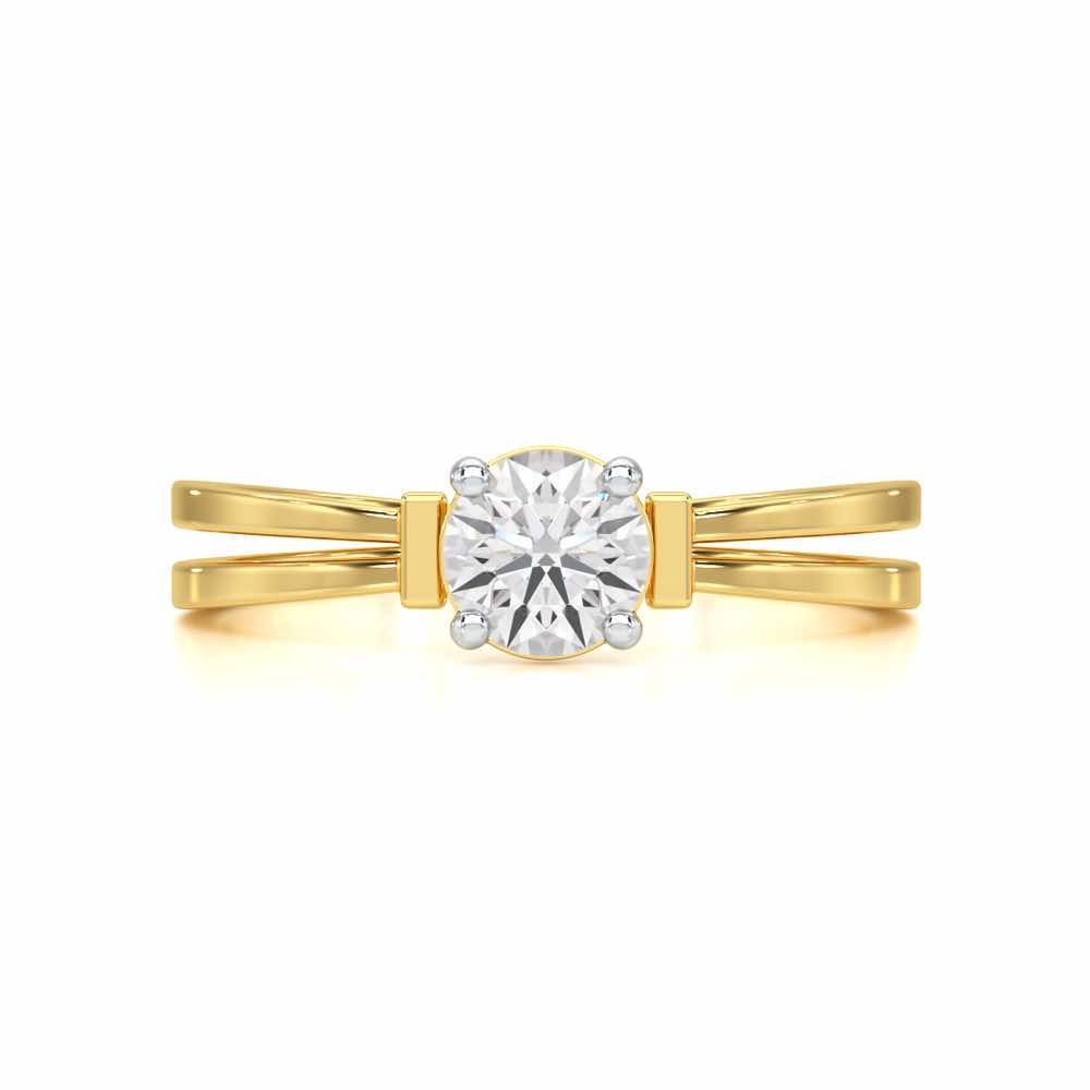 Adorned Solitaire Ring - Yellow Gold - Image 4