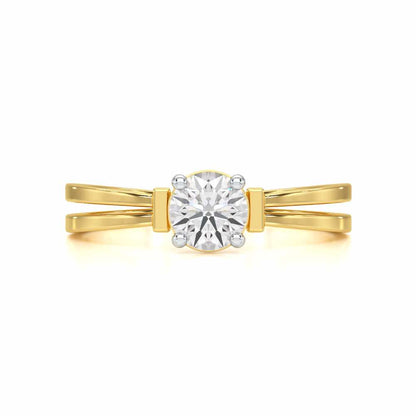 Adorned Solitaire Ring - Yellow Gold - Image 4