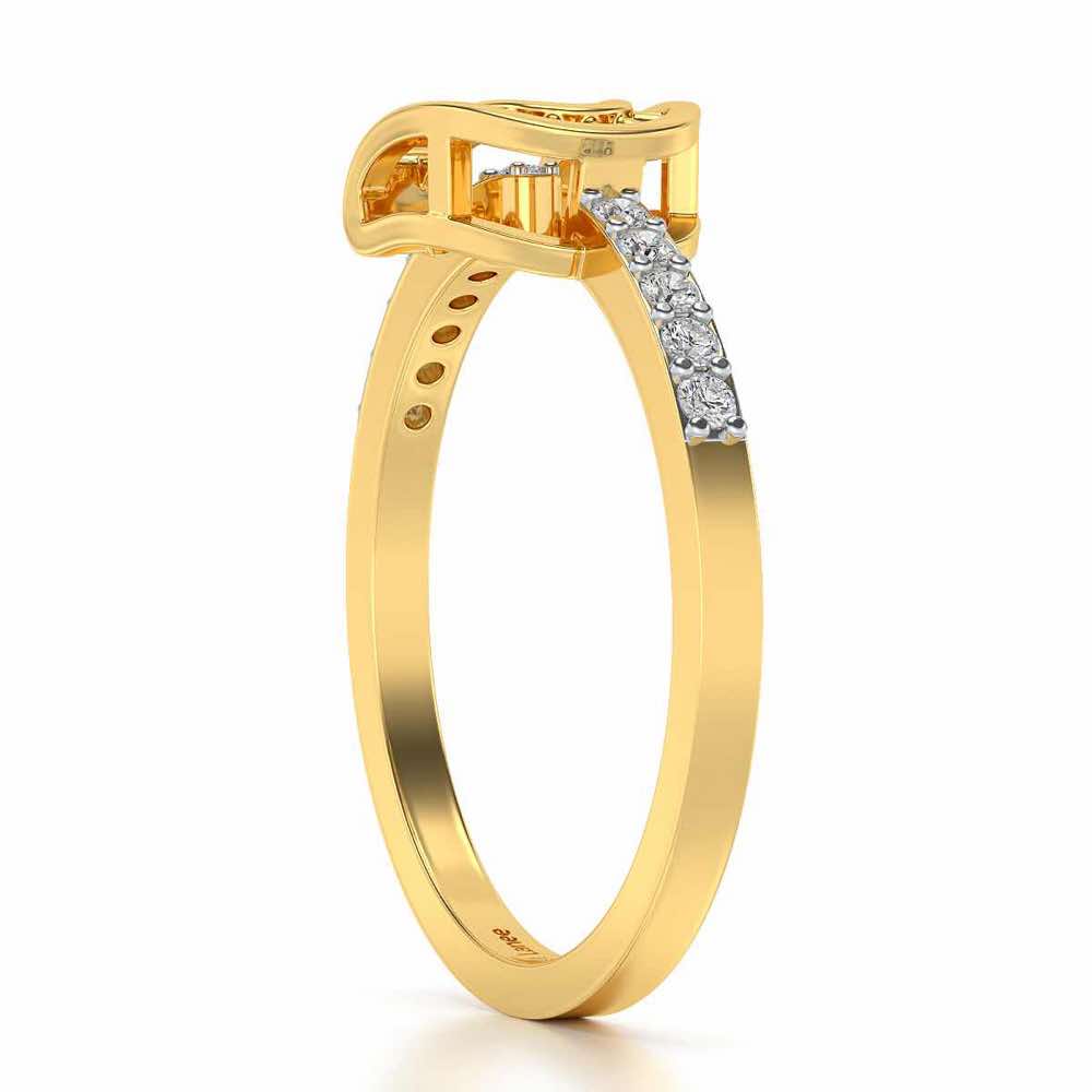 Adveta Silver Ring - Yellow Gold - Image 3