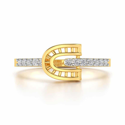 Adveta Silver Ring - Yellow Gold - Image 4