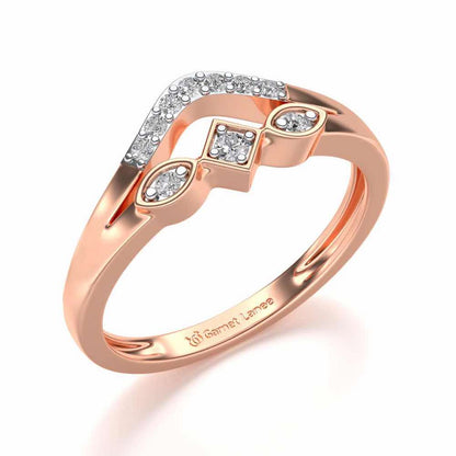 Advika Silver Ring - Rose Gold - Image 1