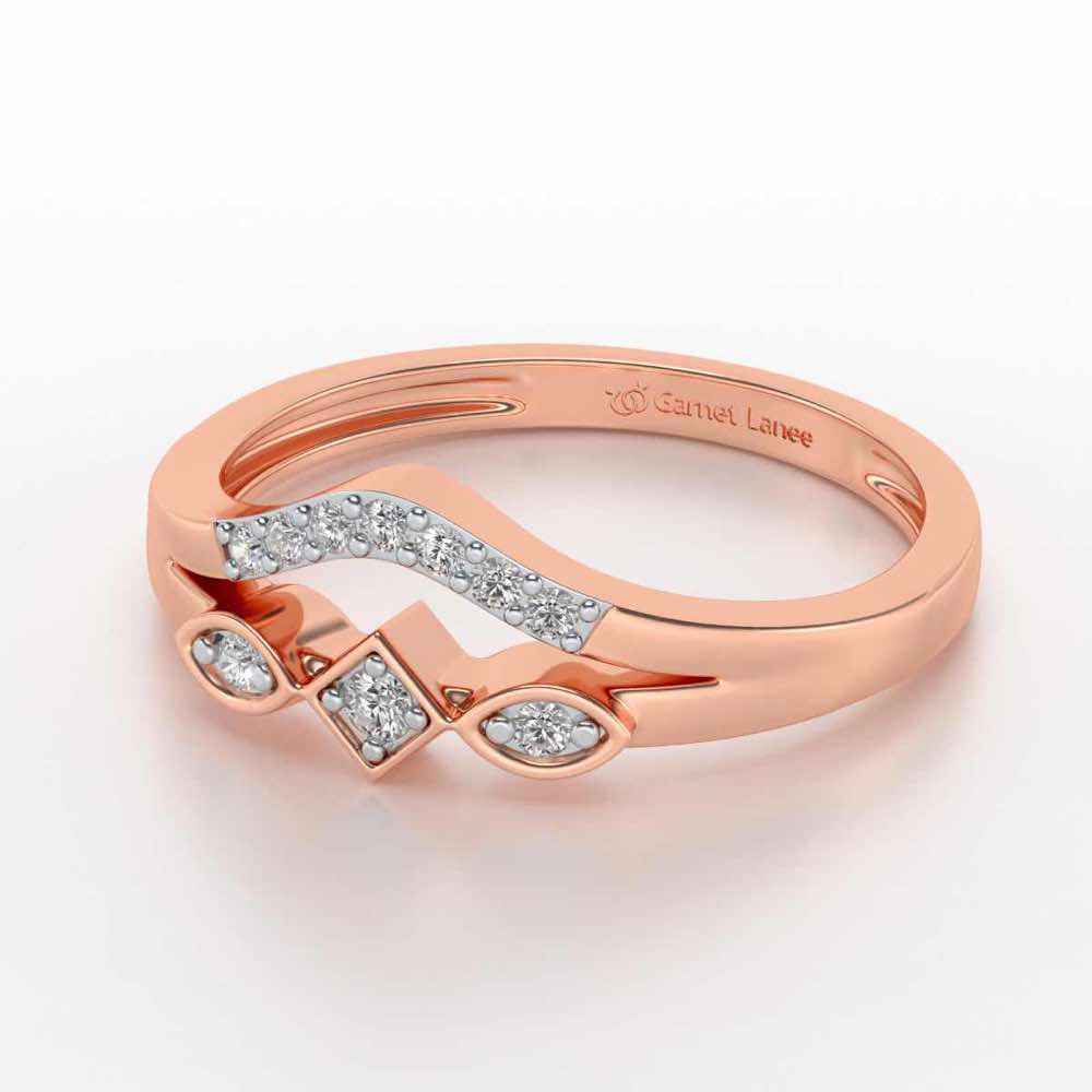 Advika Silver Ring - Rose Gold - Image 2