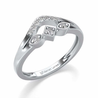 Advika Silver Ring - White Gold - Image 1
