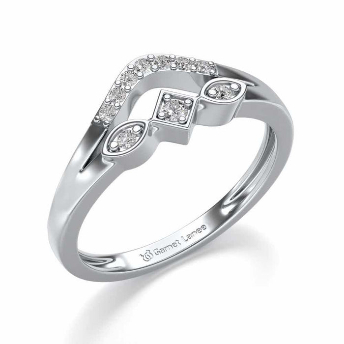 Advika Silver Ring - White Gold - Image 1
