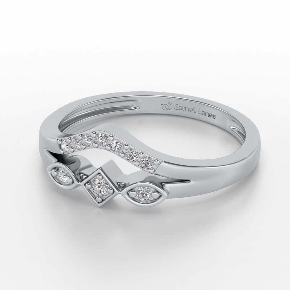 Advika Silver Ring - White Gold - Image 2