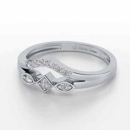 Advika Silver Ring - White Gold - Image 2