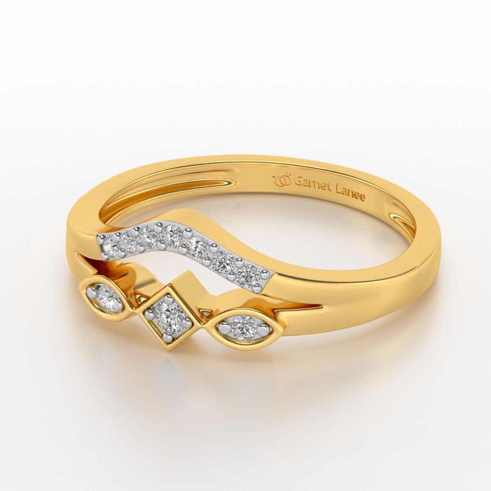 Advika Silver Ring - Yellow Gold - Image 2