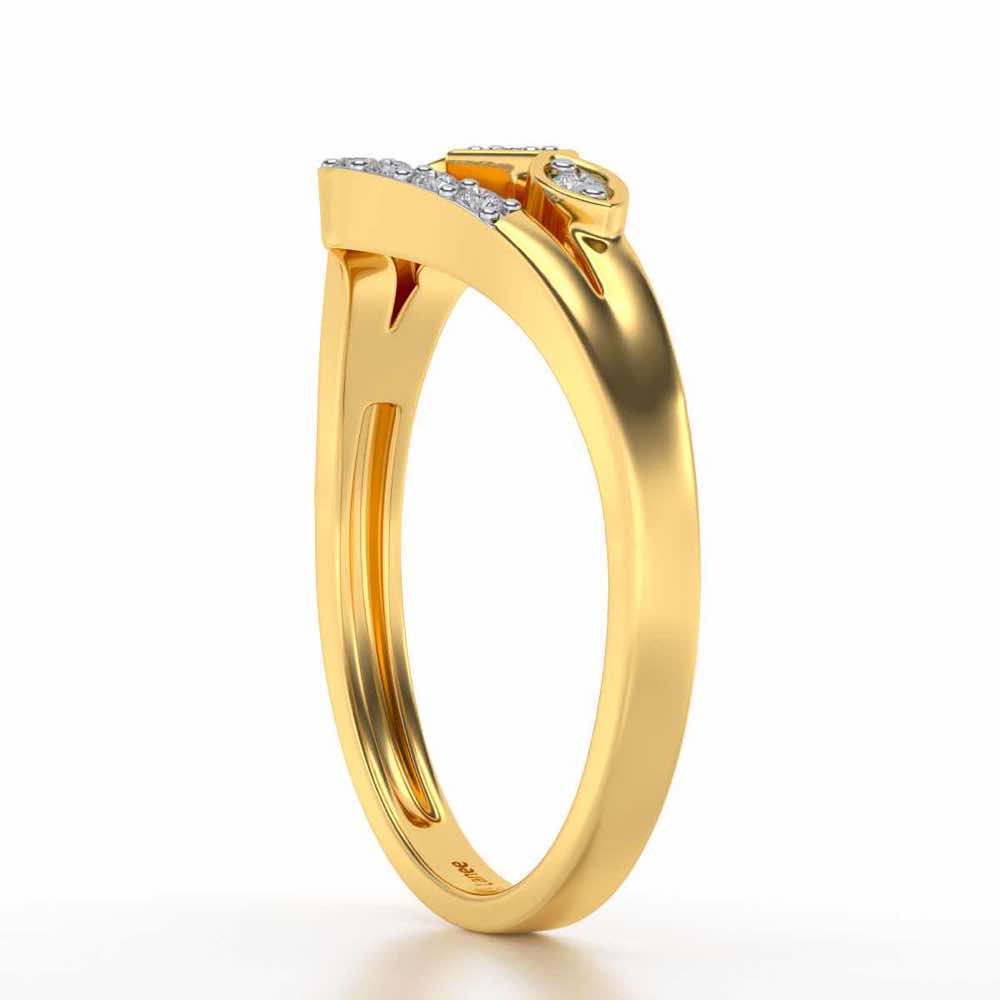 Advika Silver Ring - Yellow Gold - Image 3