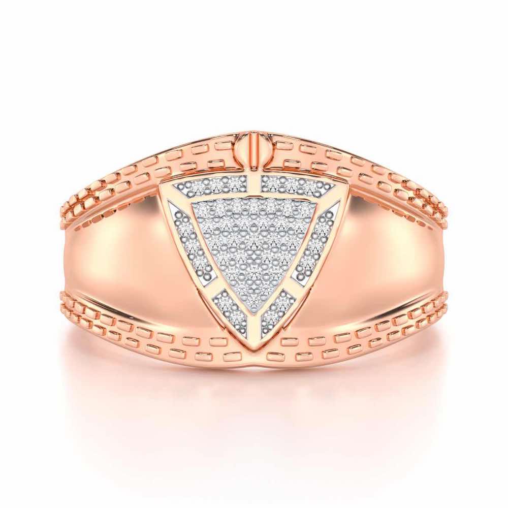 Afsana Silver Ring For Men - Rose Gold - Image 4