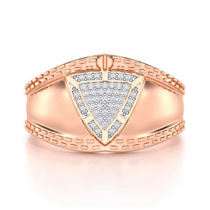 Afsana Silver Ring For Men - Rose Gold - Image 4