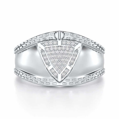 Afsana Silver Ring For Men - White Gold - Image 4