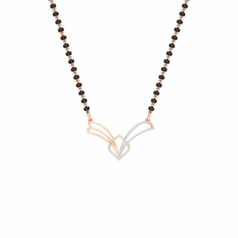 Agni Pariksha Silver Mangalsutra - Rose Gold - Image 1