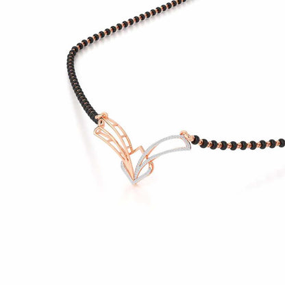Agni Pariksha Silver Mangalsutra - Rose Gold - Image 2