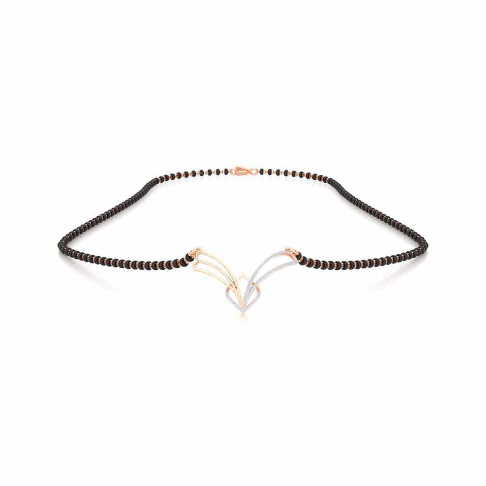 Agni Pariksha Silver Mangalsutra - Rose Gold - Image 3